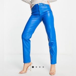 River Island Blue Straight Leg Pants